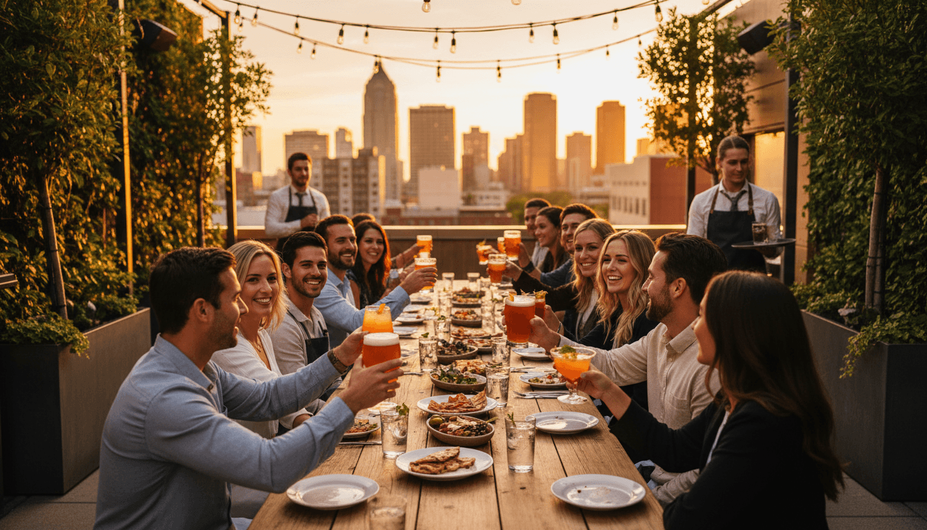 Premium seating and lounge area at Joynt rooftop bar